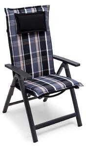 Blumfeldt Elbe, čalouněná podložka, podložka na židli, podložka na vyšší polohovací křeslo, na zahradní židli, dralon, 50 × 120 × 8 cm, 2 x čalounění