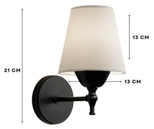 Nástěnná lampa ASPARAGUS 1xE27/40W/230V černá/krémová