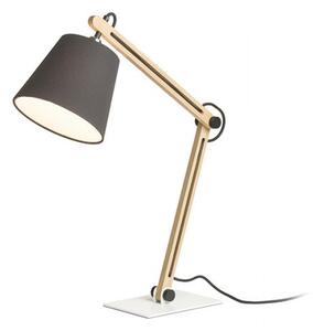 NIZZA stolní Polycotton černá/dřevo 230V E14 7W - RED - DESIGN RENDL