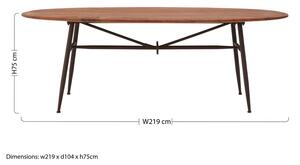 Jídelní stůl z ořechového dřeva 104x219 cm New Foundry – Premier Housewares
