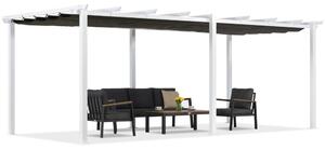 Terasová pergola Barbados 3x6 m Garden Point bílo-antracitová