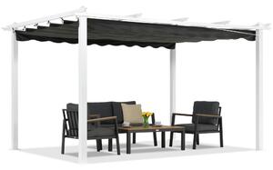 Terasová pergola Barbados 3x4 m Garden Point bílo-antracitová