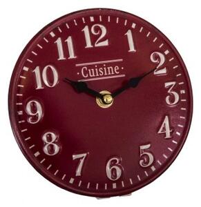 Antic Line Plechové stolní Hodiny Cuisine Červené