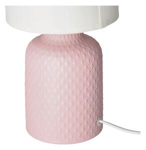 Růžová stolní lampa s textilním stínidlem (výška 32 cm) Iner – Candellux Lighting