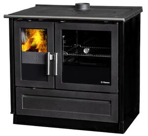 PLAMEN Sporák na tuhá paliva 910 GLAS - černý