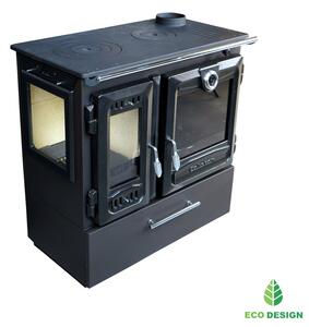 CALISKAN Sporák na tuhá paliva LABE 3D-BOX - černý