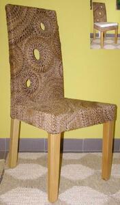 Jídelní židle SEATTLE - banánový list - konstrukce borovice