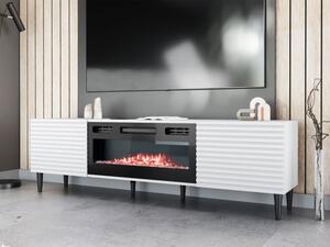 TV stolek/skříňka s krbem Sorleto 2K EF, Barva: bílá Mirjan24 5903211393273