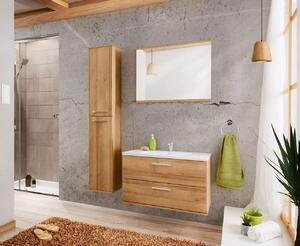 ViaDomo Via Domo - Koupelnová skříňka vysoká Remik Riviera - přírodní - 30x160x25 cm