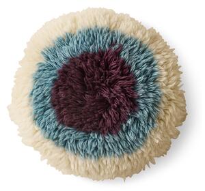Vlněný polštář Fluffy Eye Catcher Ø 40 cm