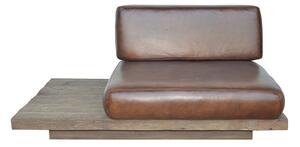 Modulový díl sedačky DT66D - kovová záda Kůže: Dark Brown