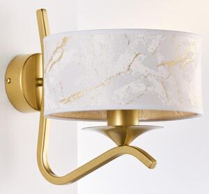Jupiter 2111 - Nástěnná lampa KASZMIR 1xE27/15W/230V bílá/zlatá/dekor mramoru