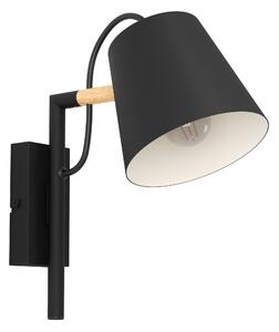 Eglo 43735 LACEY - Nástěnná černá lampička ve vintage stylu 1 x E27 (Nástěnná lampa bez vypínače)