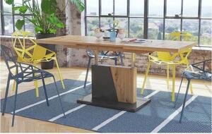 Konferenční stolek rozkládací Flox 120-180x60x70 cm dub,antracit