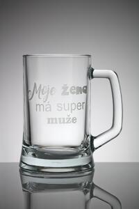 Sklenice - moje žena má super muže Velikost: 0,5 l, Tip: 1, Balení: Bublinková fólie