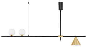 -25 % Dny MOMENTI– Nova Luce Černé kovové závěsné LED světlo Sway 123 cm