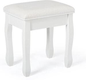 QuickShopping - Kadeřník Bílý - Soft Plněné MDF dřevo - barokní tisk - 41 x 30 x 45 cm - Ideální pro ložnice, Make-up Space a strany