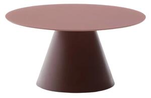 Kulatý konferenční stolek se skleněnou deskou v terakotové barvě ø 80 cm Wilshire – Kave Home