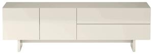-25 % Dny MOMENTI– NovaNook Lesklý béžový TV stolek Glam 160 x 38 cm