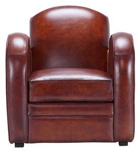Kožené křeslo DT76 Barva nohou: Anthracite, Kůže: Dark Brown