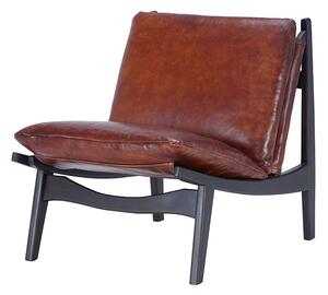 Kožené křeslo DT77 Barva nohou: Anthracite, Kůže: Black