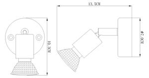 GLOBO 57381-1L - LED Nástěnné bodové svítidlo OLANA 1xGU10/3W/230V