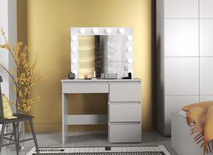 Bestent Toaletní stolek s LED zrcadlem Cleopatra White