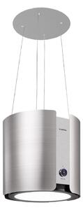 Klarstein Skyfall Smart, digestoř, 45 cm, ostrůvková, 402 m³/h, LED, nerezová ocel, stříbrná