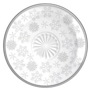 Altom Skleněný dezertní talíř Snowflakes 17,5 cm