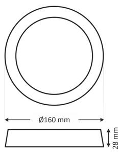 LED Stropní svítidlo LED/12W/230V 4200K pr. 16 cm bílá