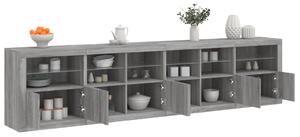 Příborník s LED osvětlením šedý sonoma 283 x 37 x 67 cm 3209021