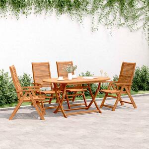Skládací polohovací křesla 4 ks 56x72x107 cm masivní akácie 3214477