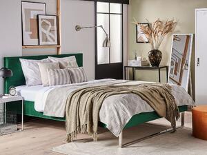 Manželská postel 160 cm BELAE (s roštem) (zelená). 1023051