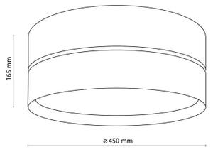 Stropní svítidlo NICOL 4xE27/15W/230V pr. 50 cm dýha/černá
