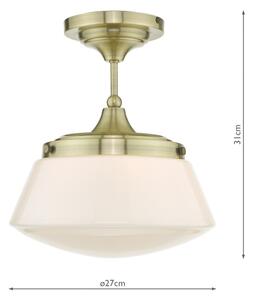 Där Lighting CAD0175 -Koupelnový přisazený lustr CADEN 1xE27/60W/230V IP44 mosaz