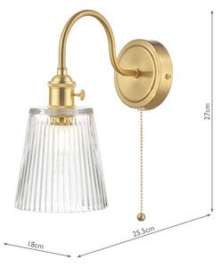 Där Lighting HAD0740-05 - Nástěnná lampa HADANO 1xE14/40W/230V zlatá