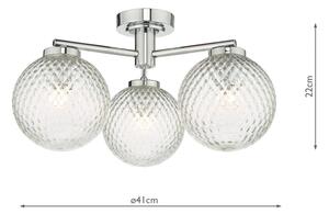 Där Lighting WAY5350 - Koupelnový přisazený lustr WAYNE 3xG9/3W/230V IP44 chrom