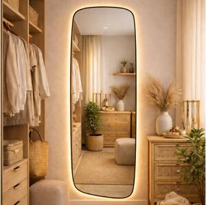 Baltica Design-LED Zrcadlo s pods. STONE CALM 15W/230V 2700K 155x50 cm IP65 čer