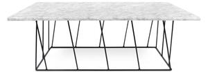 Bílo-černý mramorový konferenční stolek 120x76 cm Helix - TemaHome