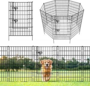 QuickShopping - Dekorativní zahradní střecha 5 panelů 3,5m - Ne Digging Animal Barierawork - Kovový Pet plot pro zahradu a patio - 101cm