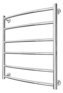 Koupelnový žebříkový radiátor INOX CLASSIC 122W/230V 57x53 cm nerez/lesklý chrom