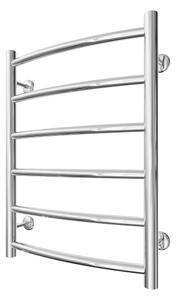 Koupelnový žebříkový radiátor INOX CLASSIC 120W/230V 57x43 cm nerez/lesklý chrom