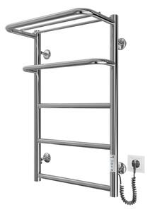Koupelnový žebříkový radiátor HOTEL 75W/230V 66x42 cm nerez/chrom pravá