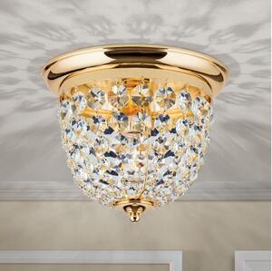 Orion DLU 1840/26-Křišťálové str. svítidlo PLAFOND 1xE27/40W/230V pr.26 cm zlatá