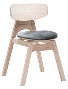 Kožená židle DT81 Barva nohou: Nature, Kůže: Medium Brown