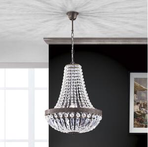 Orion HL 6-1497/3 - Křišťálový lustr na řetězu ARILA 3xE27/60W/230V hnědá/patina