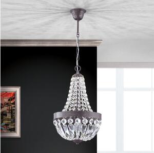 Orion HL 6-1551/1 - Křišťálový lustr na řetězu ARILA 1xE27/60W/230V hnědá/patina