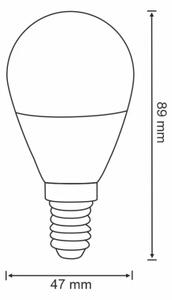 RGBW LED Stmívatelná žárovka G45 E14/5,5W/230V 2700-6500K Wi-Fi Tuya