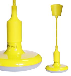 LED Lustr na lanku 1xE27/15W/230V 6000K žlutá