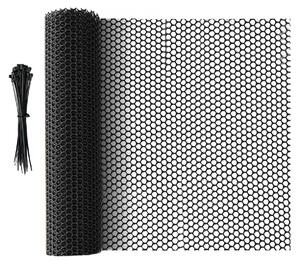 Plotová zábrana zvířata - Plastová zábrana pro zvířata - 10 m x 40 cm - Černá - Stříhatelná